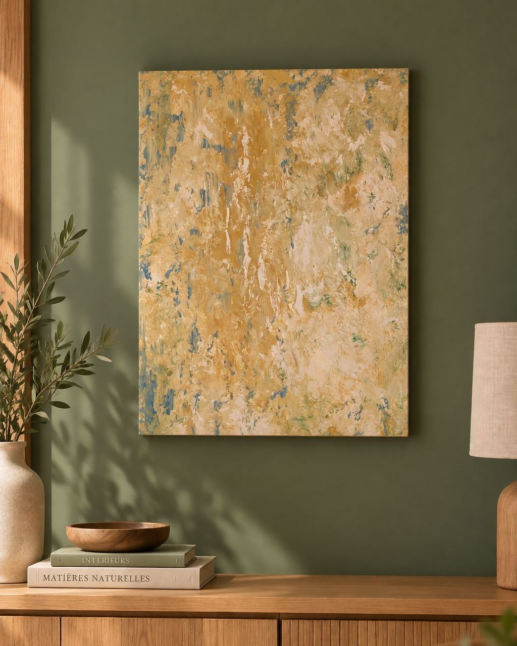 Écorce de lumière – Peinture abstraite à l'acrylique