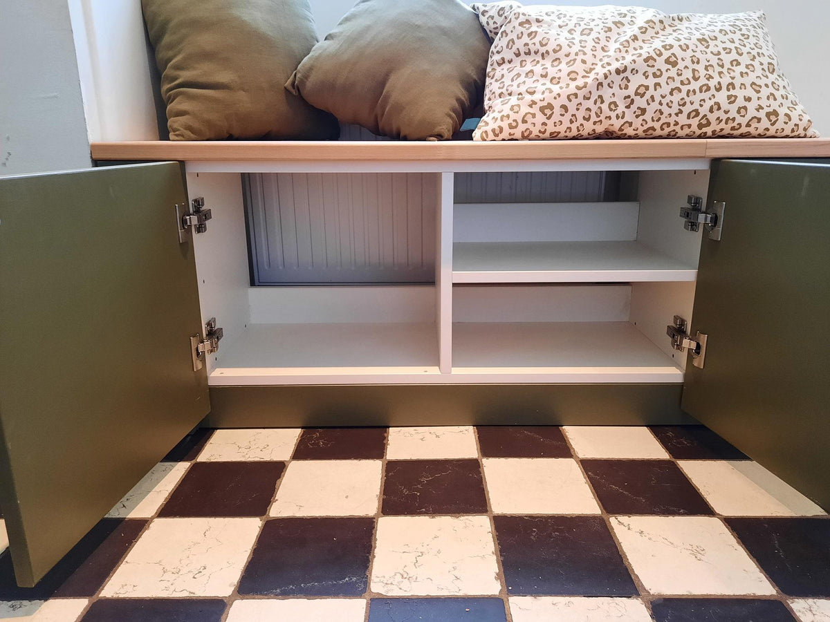 Vestiaire d'entrée sur mesure avec banquette