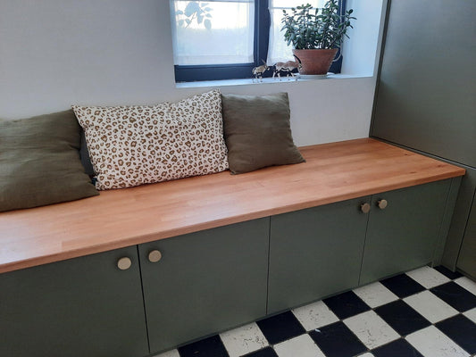 Vestiaire d'entrée sur mesure avec banquette